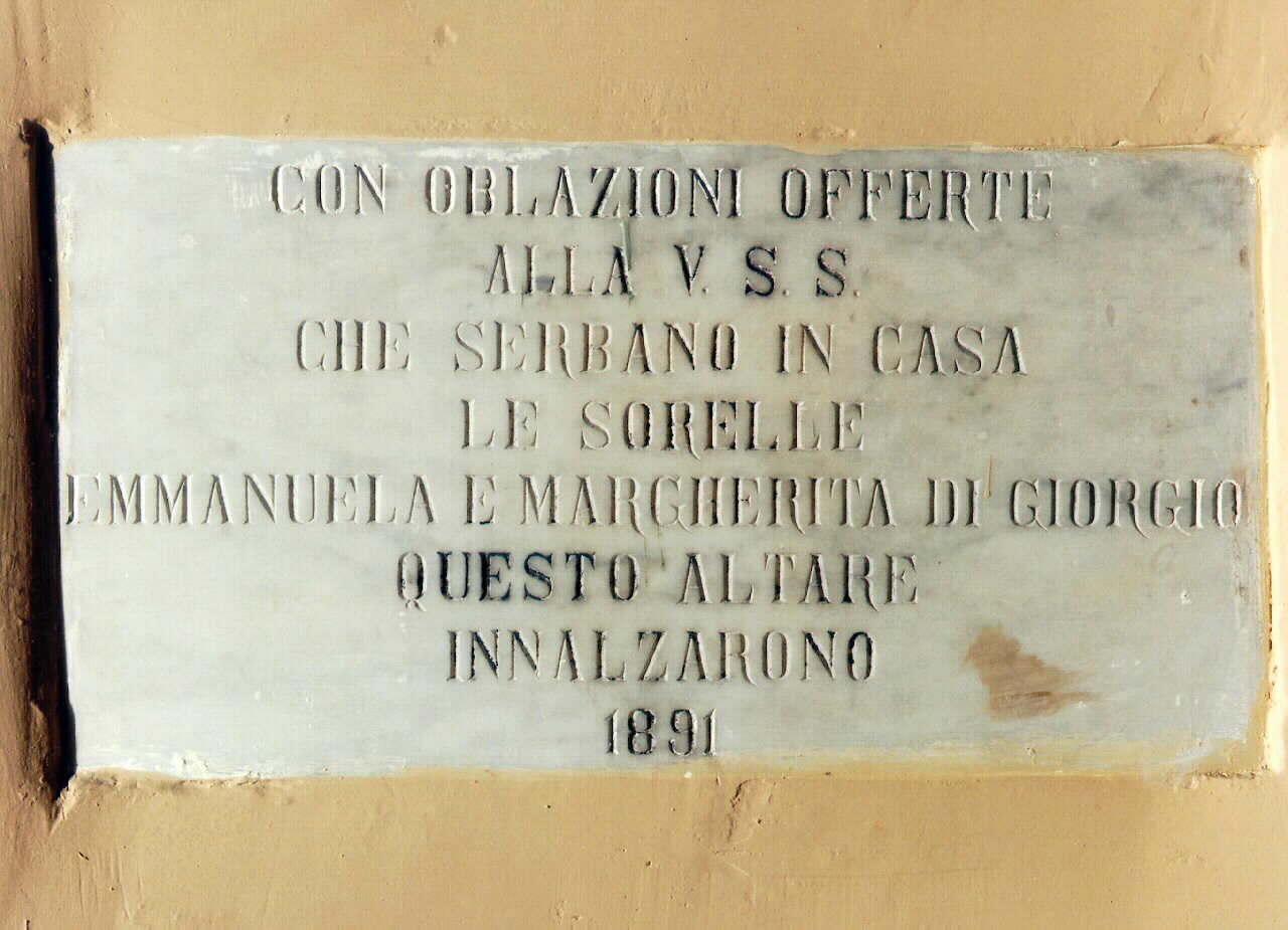 lapide - documentaria - ambito siciliano (sec. XIX)