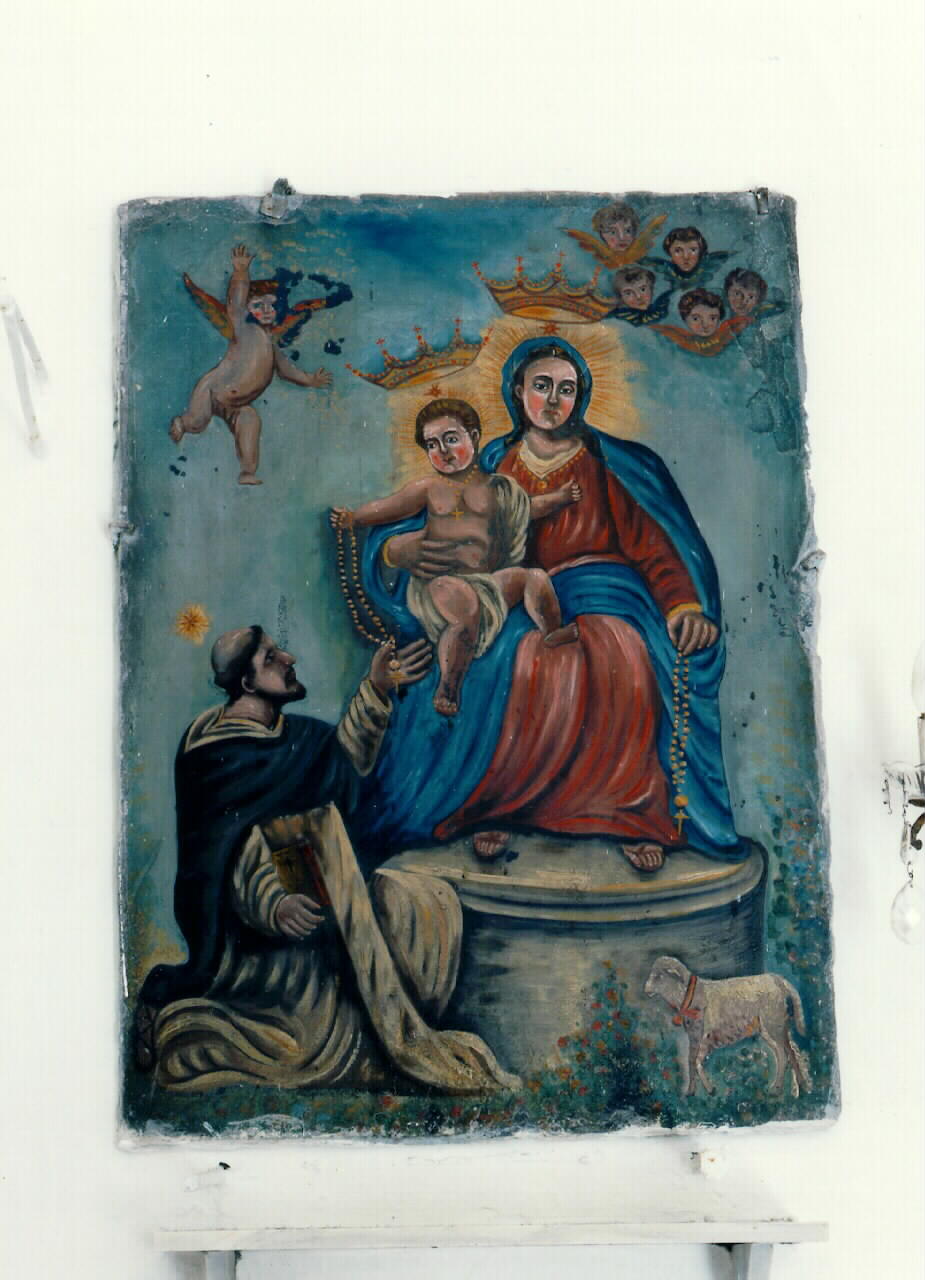 Madonna del Rosario (dipinto) - ambito siciliano (primo quarto sec. XX)