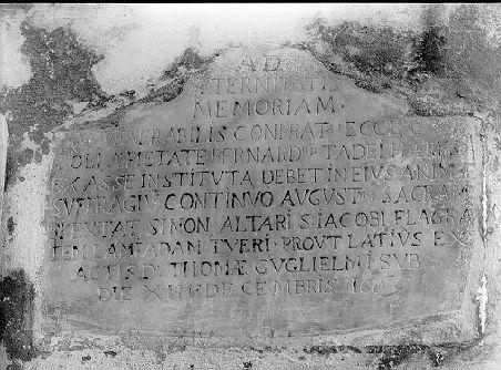 lapide commemorativa - ambito apuoversiliese (sec. XVII)