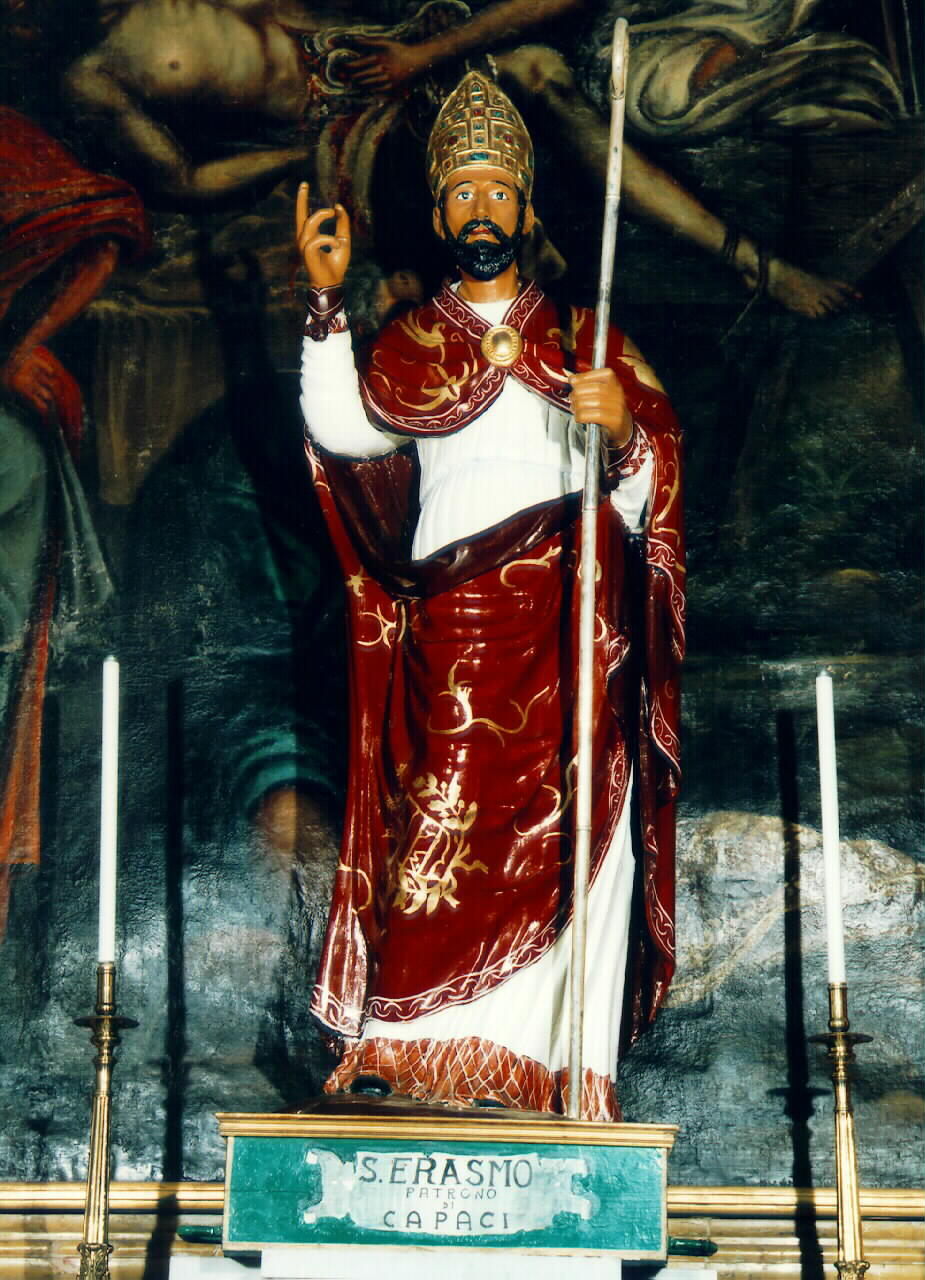 Sant'Erasmo (statua) - ambito siciliano (Seconda metà sec. XIX)