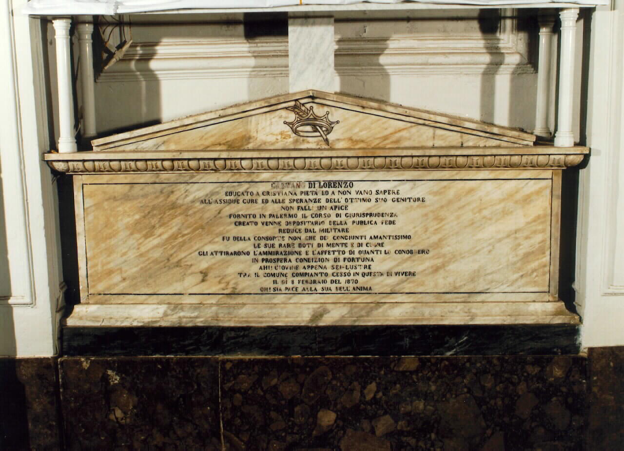 monumento sepolcrale - ambito siciliano (sec. XIX)
