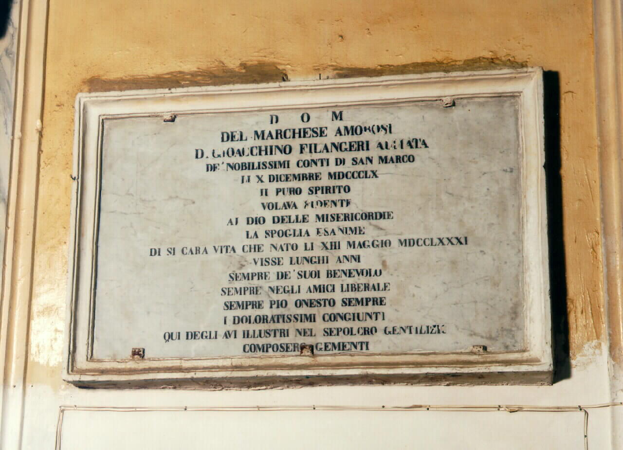 lapide - sepolcrale - ambito siciliano (sec. XIX)