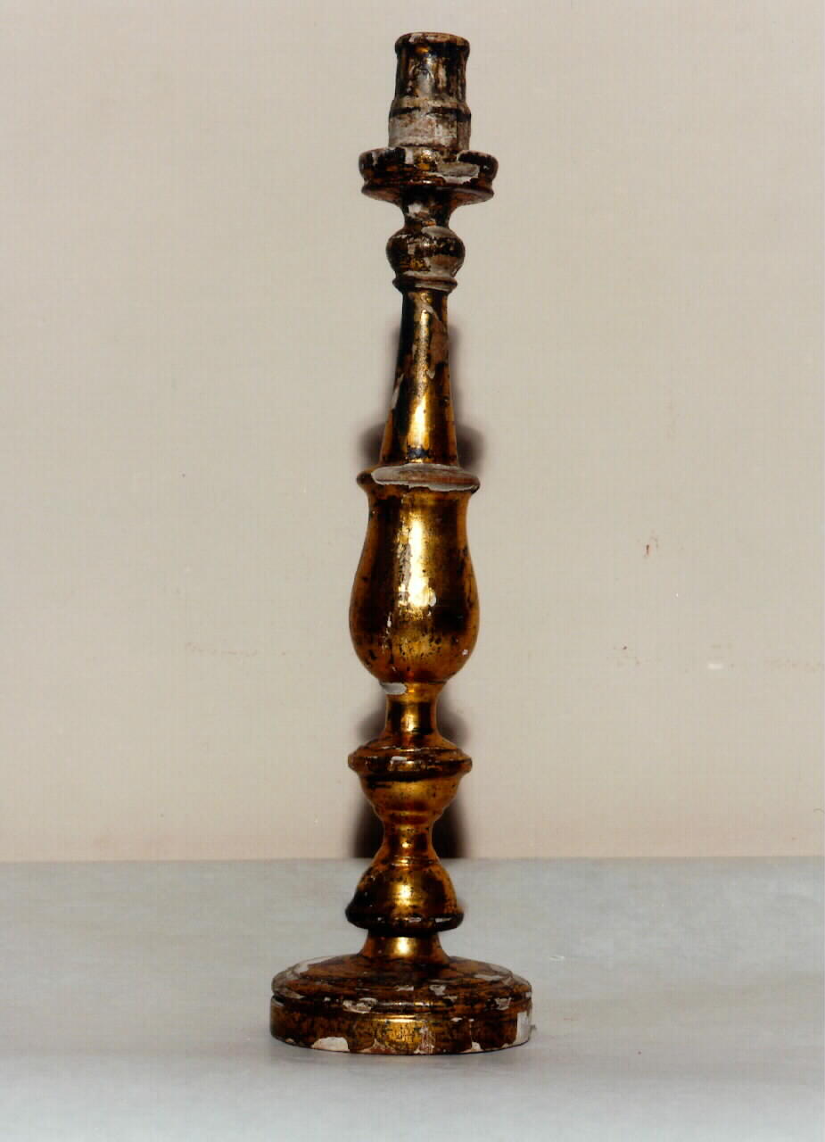 candeliere d'altare, serie - produzione siciliana (sec. XIX)