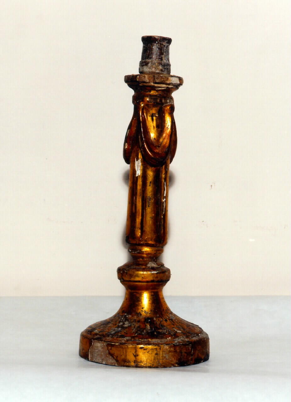 candeliere d'altare, serie - produzione siciliana (sec. XIX)