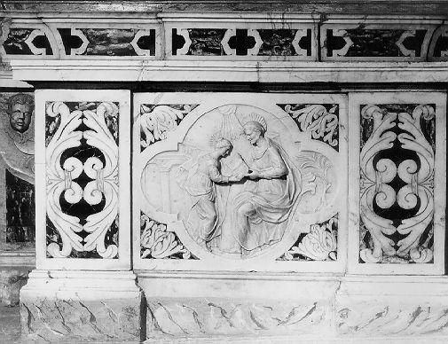 Sant'Anna insegna a leggere a Maria Vergine (paliotto) - bottega apuana (sec. XVIII)