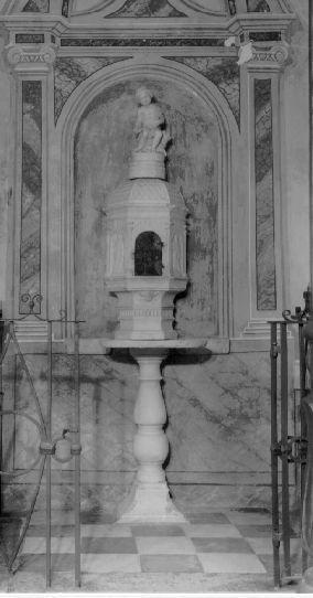 fusto di acquasantiera - bottega italiana (sec. XVII)