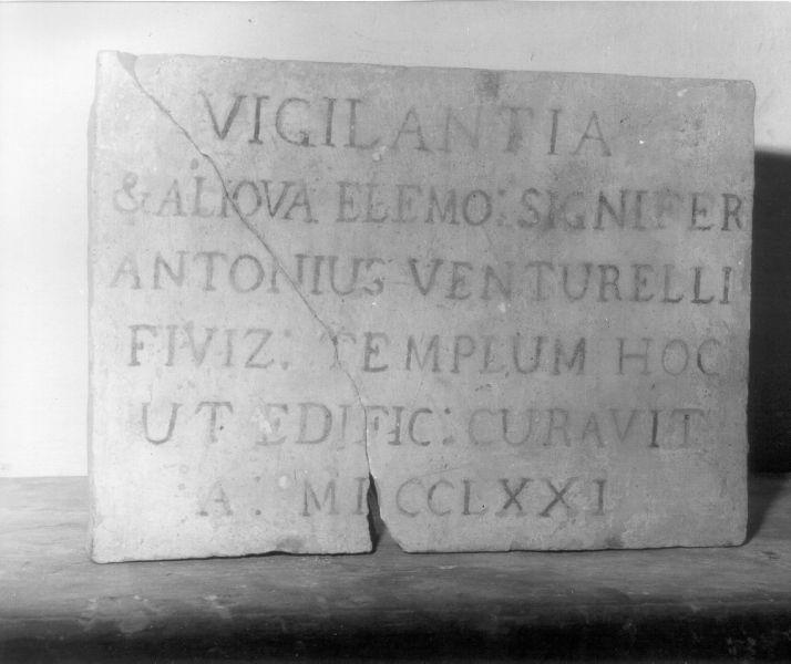 lapide - bottega italiana (sec. XVIII)