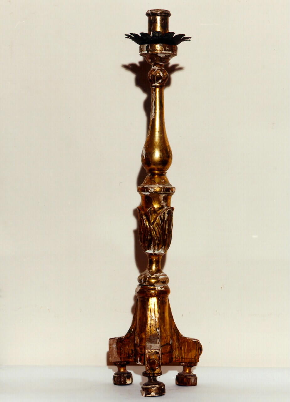 candelabro d'altare, serie - produzione siciliana (Prima metà sec. XIX)
