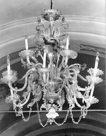 lampadario - a bracci - bottega muranese (fine/inizio secc. XIX/ XX)