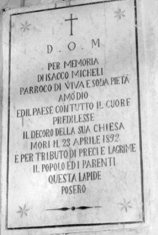 lapide commemorativa - bottega italiana (sec. XIX)