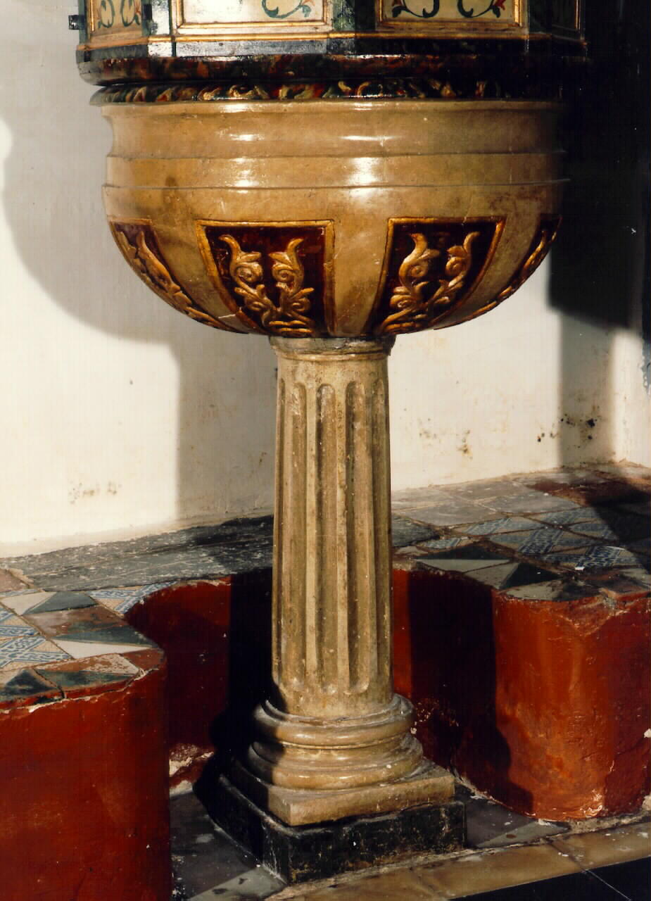 fonte battesimale - a fusto - ambito siciliano (sec. XIX)