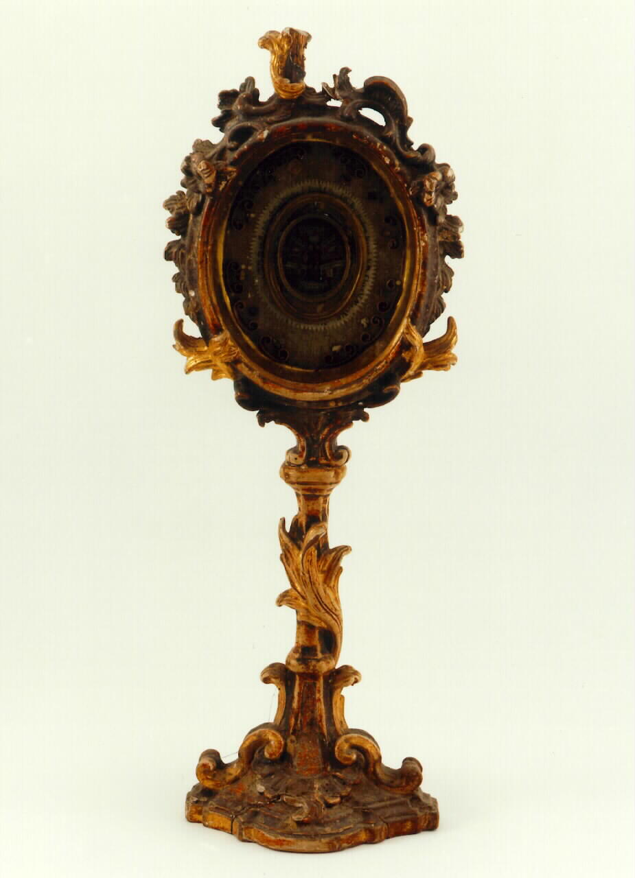 RELIQUIARIO - A OSTENSORIO - produzione siciliana (Seconda metà sec. XVIII)