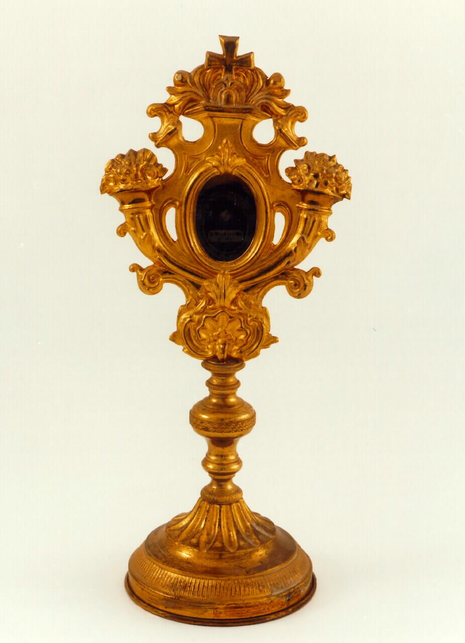 RELIQUIARIO - A OSTENSORIO - bottega siciliana (Fine/inizio secc. XIX/ XX)