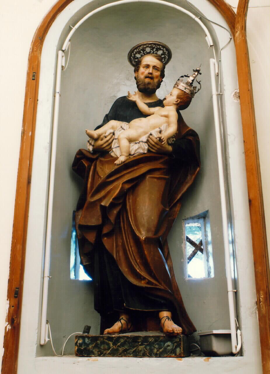 San Giuseppe con Gesu' Bambino (statua) - ambito siciliano (Prima metà sec. XIX)