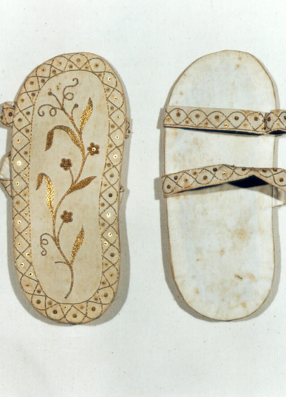 sandali (addobbo di statua) - manifattura siciliana (Seconda metà sec. XIX)