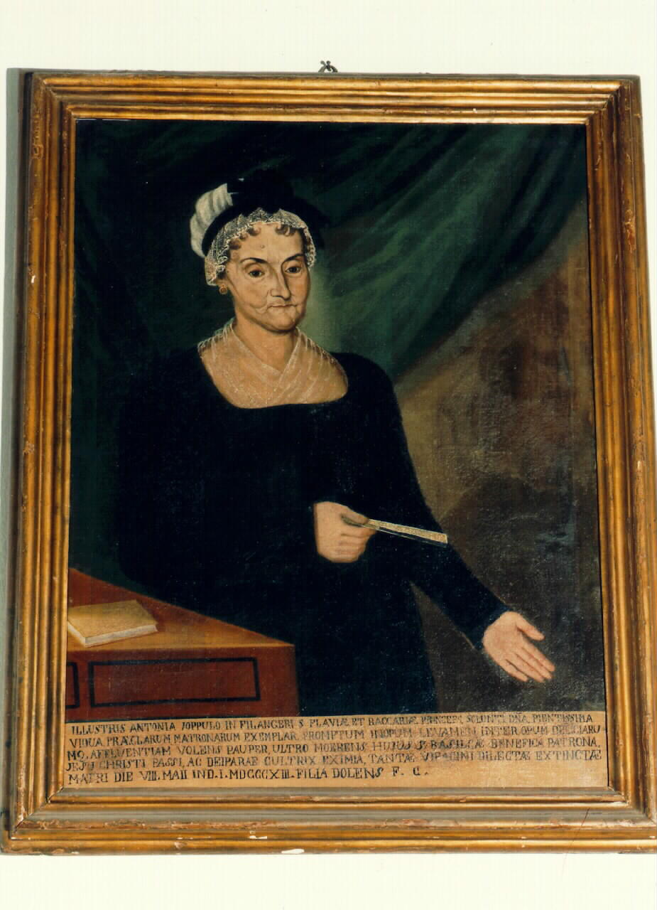 ritratto di Antonia Juppulo in Filangeri (dipinto) - ambito siciliano (sec. XIX)