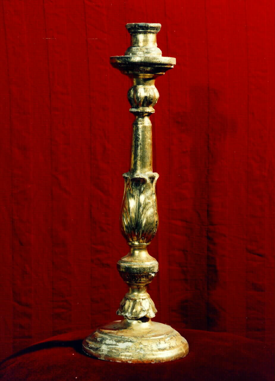 candeliere d'altare, serie - produzione siciliana (Seconda metà sec. XIX)