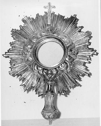 ostensorio, frammento - bottega italiana (sec. XIX)