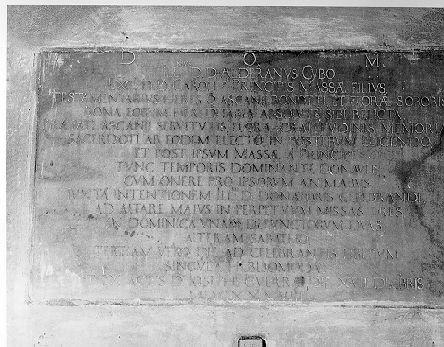 lapide documentaria - ambito apuoversiliese (sec. XVII)