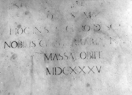 lapide - ambito apuoversiliese (sec. XVII)