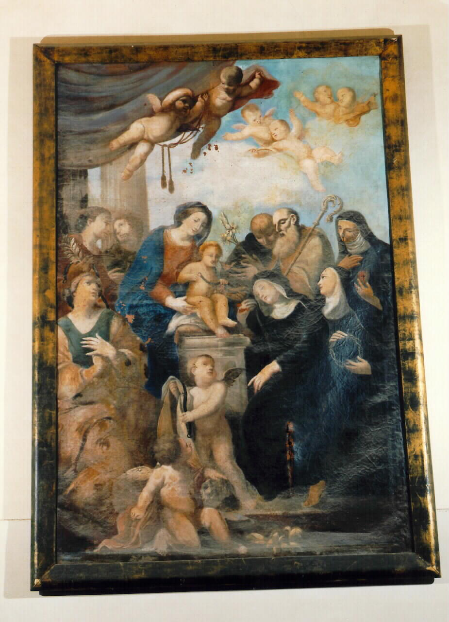 Madonna della cintola tra santi (dipinto) - ambito siciliano (Prima metà sec. XVIII)