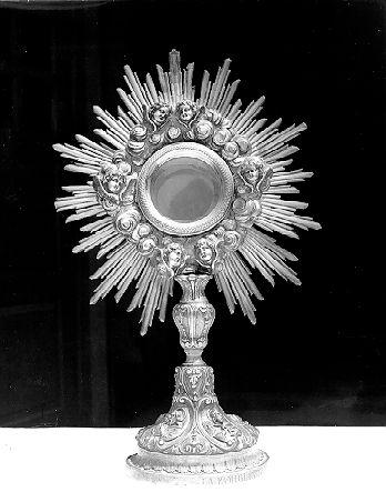 ostensorio - a raggiera - bottega Italia settentrionale (sec. XX)