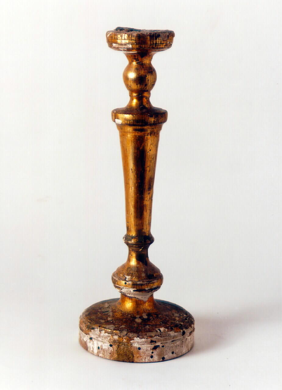 candeliere d'altare, serie - produzione siciliana (fine sec. XIX)