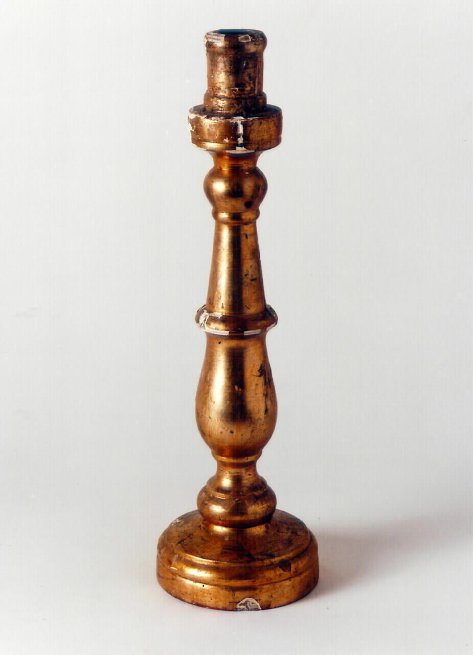 candeliere d'altare, serie - produzione siciliana (fine sec. XIX)