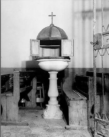 fonte battesimale - bottega italiana (sec. XVIII)