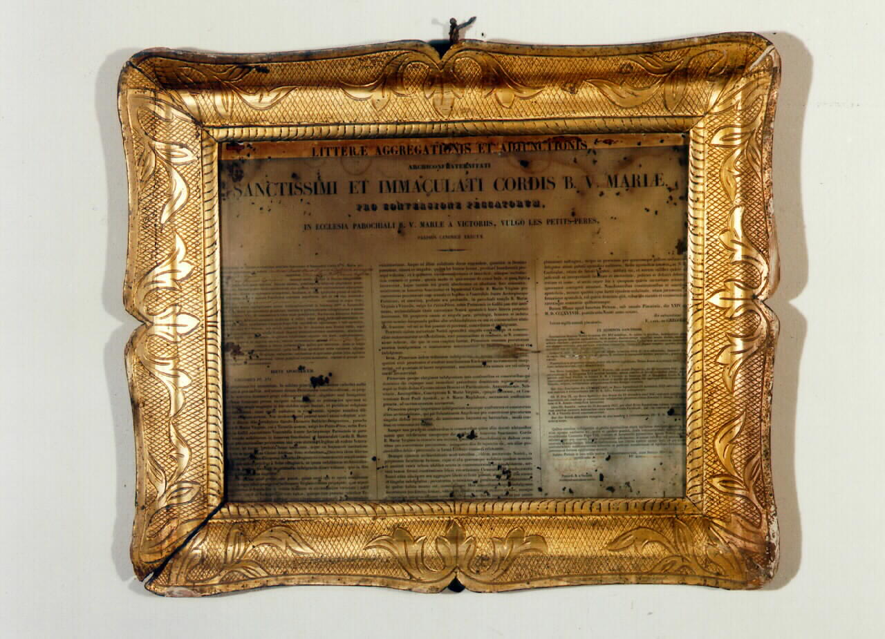 cornice - produzione siciliana (Seconda metà sec. XIX)