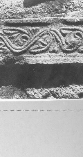 motivo decorativo fitomorfo (cornice, frammento) - bottega italiana (sec. XI)