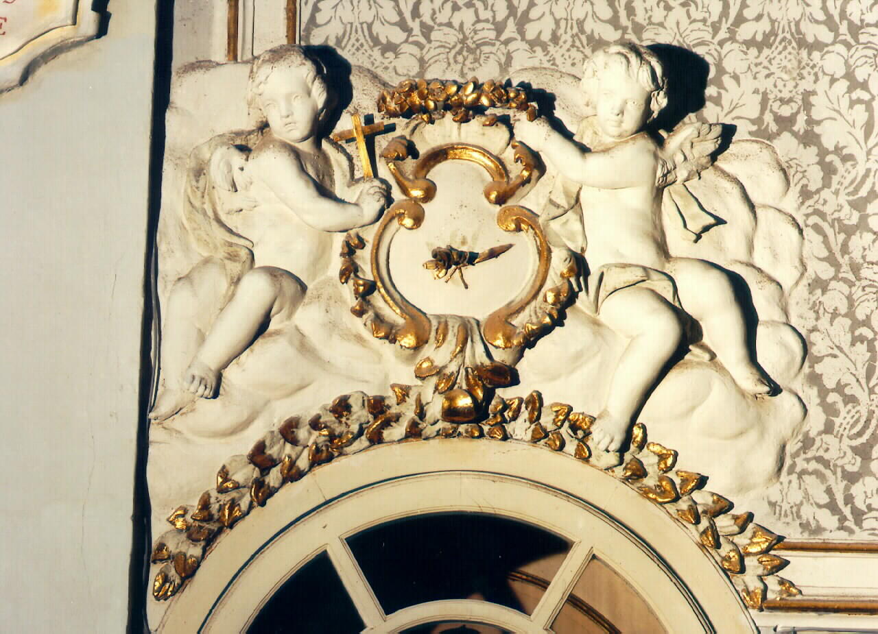 angioletti reggicartella (rilievo) - ambito siciliano (Seconda metà sec. XVIII)