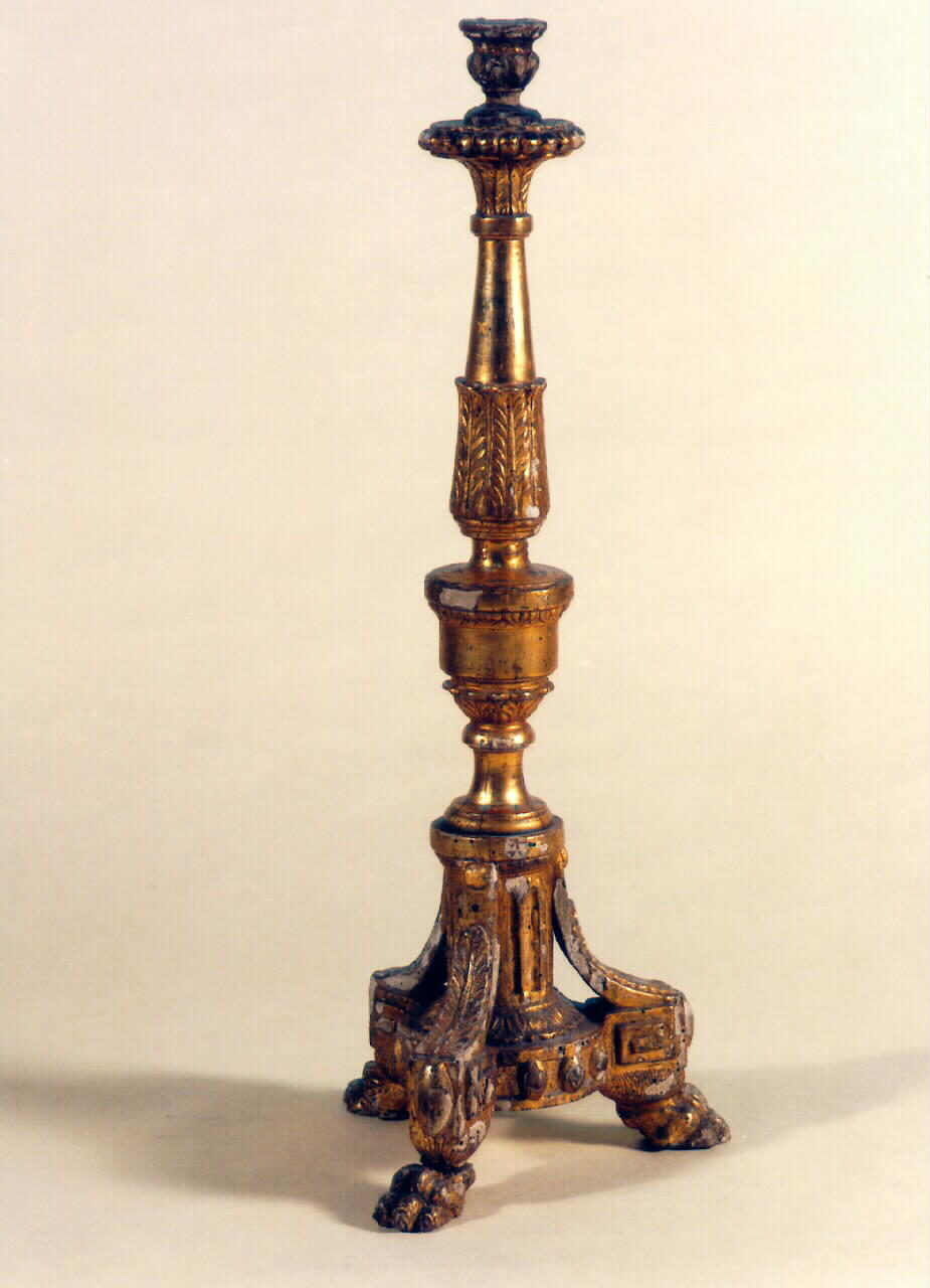 candelabro d'altare, serie - produzione siciliana (Prima metà sec. XIX)