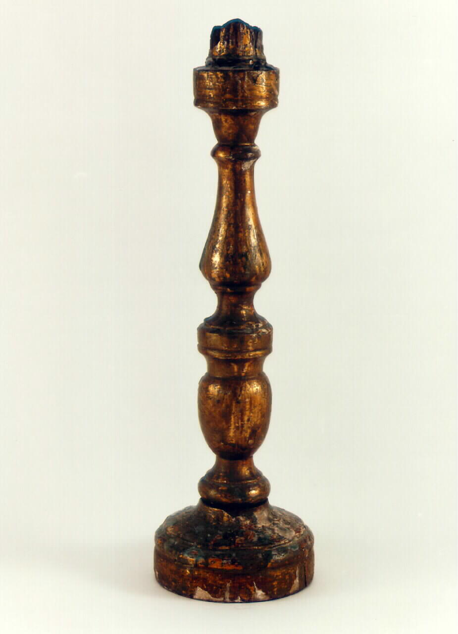 candeliere d'altare, serie - produzione siciliana (fine sec. XIX)