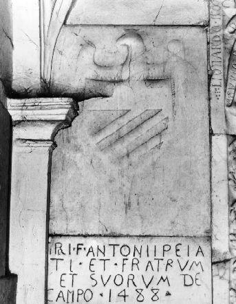 lapide tombale - bottega italiana (sec. XV)