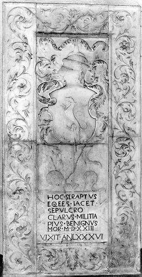 lapide tombale - bottega italiana (sec. XVI)