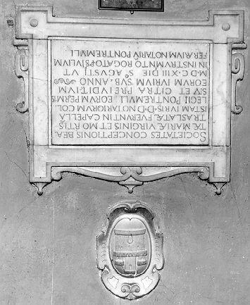 lapide commemorativa - bottega italiana (sec. XVII)