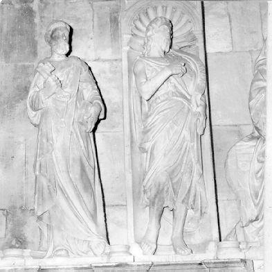 SAN GIOVANNI BATTISTA e SAN PIETRO (scultura, elemento d'insieme) di Guardi Andrea di Francesco (sec. XV)