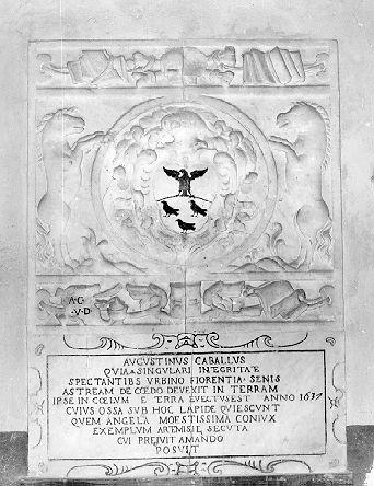 lapide tombale - bottega italiana (sec. XVII)