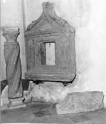 tabernacolo - a frontale architettonico - bottega italiana (sec. XV)