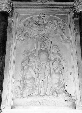 QUATTRO SANTI MARTIRI SCULTORI (rilievo) di Lazzerini Pietro (sec. XIX)
