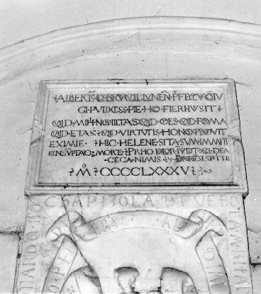 lapide tombale - bottega italiana (sec. XV)