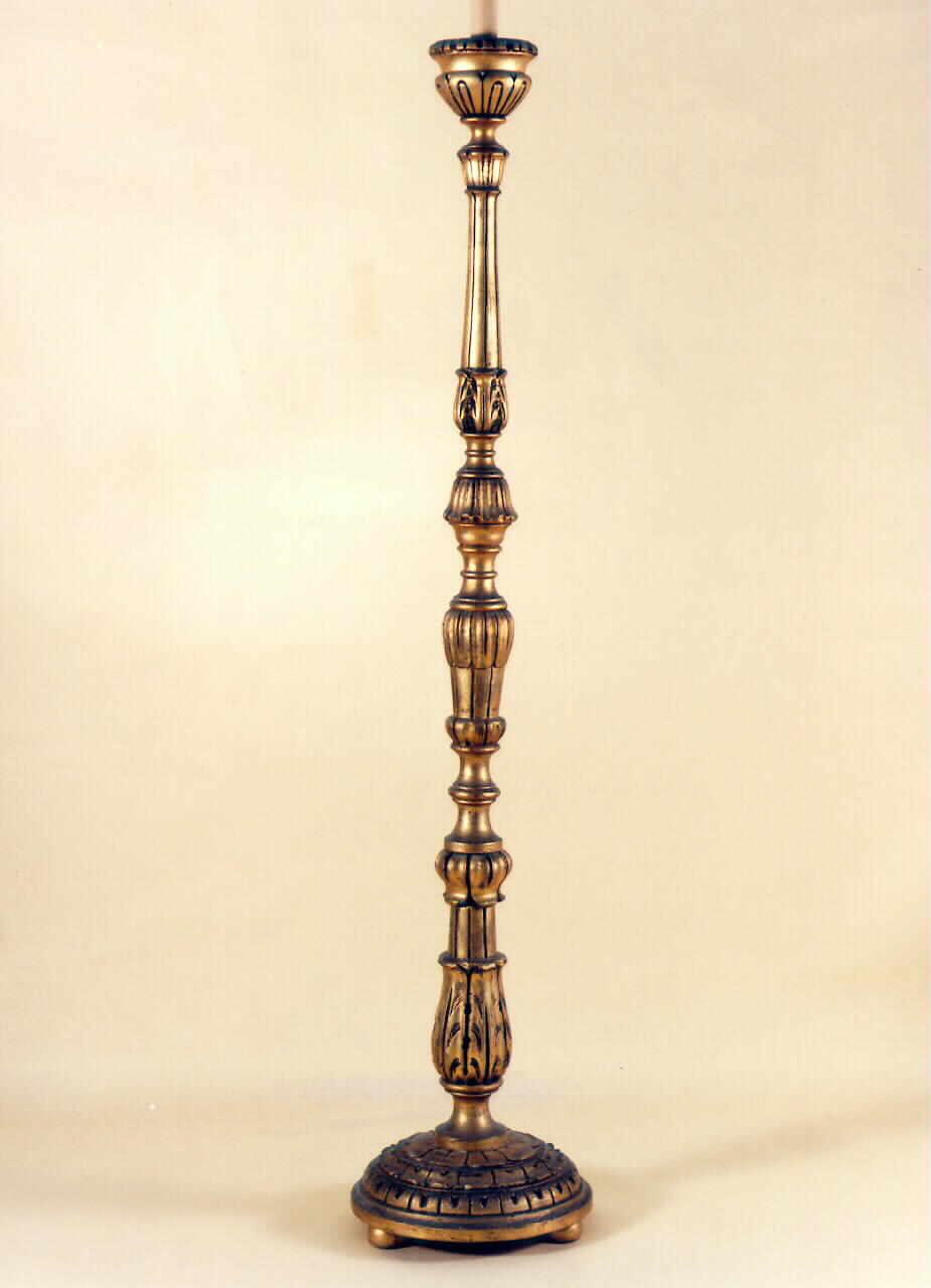 candelabro d'altare, serie - produzione siciliana (Prima metà sec. XIX)