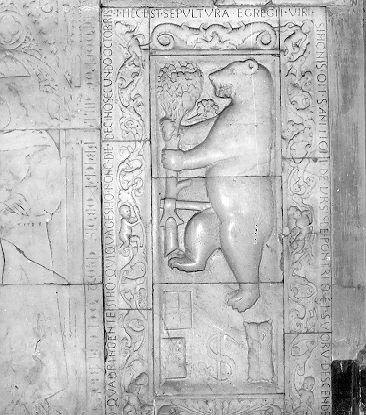 lapide tombale - bottega italiana (sec. XV)