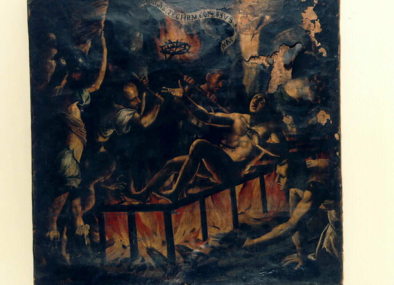 martirio di San Lorenzo (dipinto) - ambito siciliano (Prima metà sec. XVII)