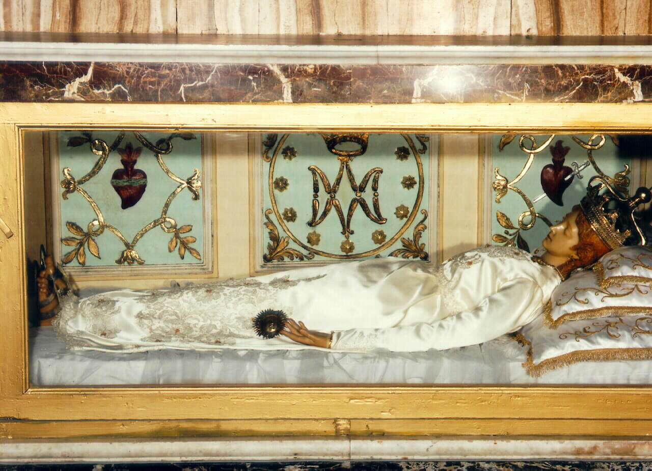 dormizione della Madonna (statua) - ambito siciliano (Prima metà sec. XIX)