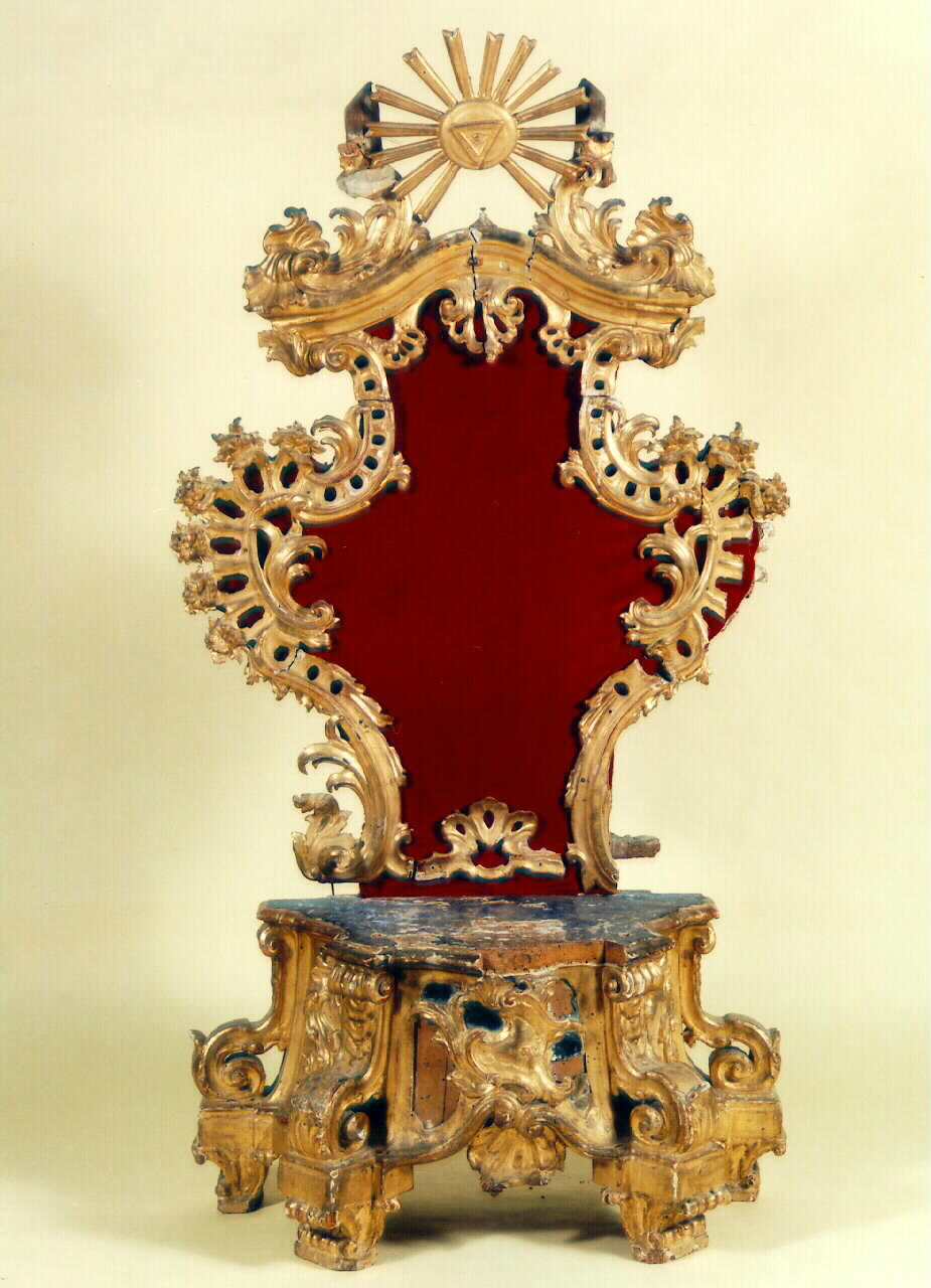 tronetto per esposizione eucaristica - produzione siciliana (Seconda metà sec. XVIII)