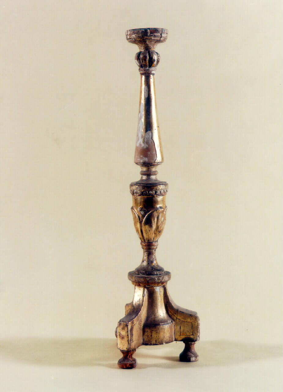 candelabro d'altare - produzione siciliana (Seconda metà sec. XIX)