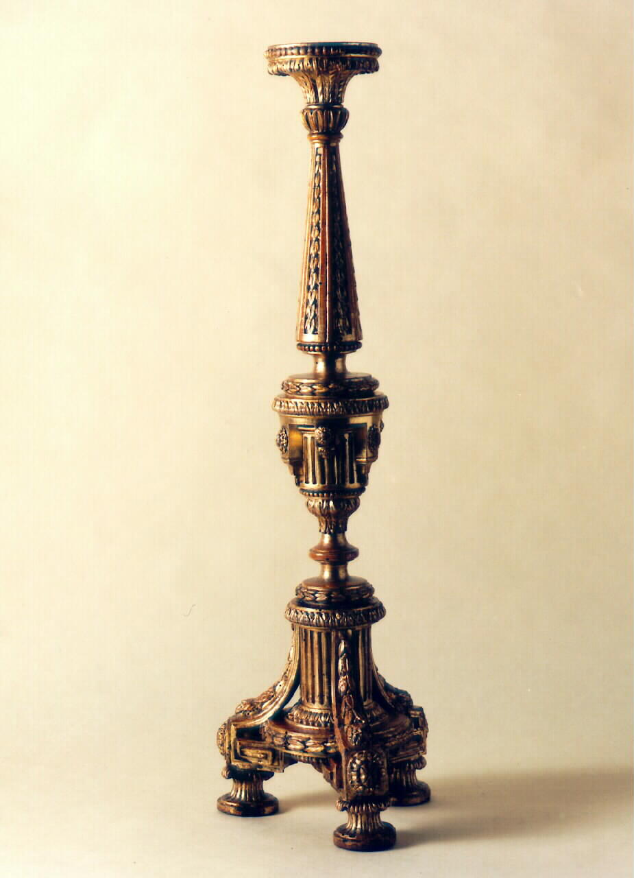 candelabro d'altare, serie - produzione siciliana (Fine/inizio secc. XVIII/ XIX)