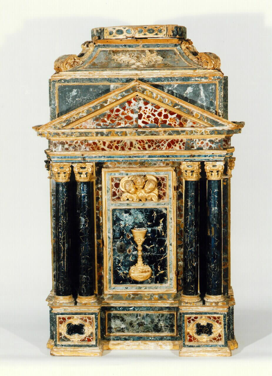 tabernacolo - a frontale architettonico - produzione siciliana (Seconda metà sec. XVIII)